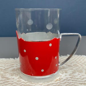 Vintage ongebruikte Podstakannik metalen glazen houder met theeglas, theeaccessoires