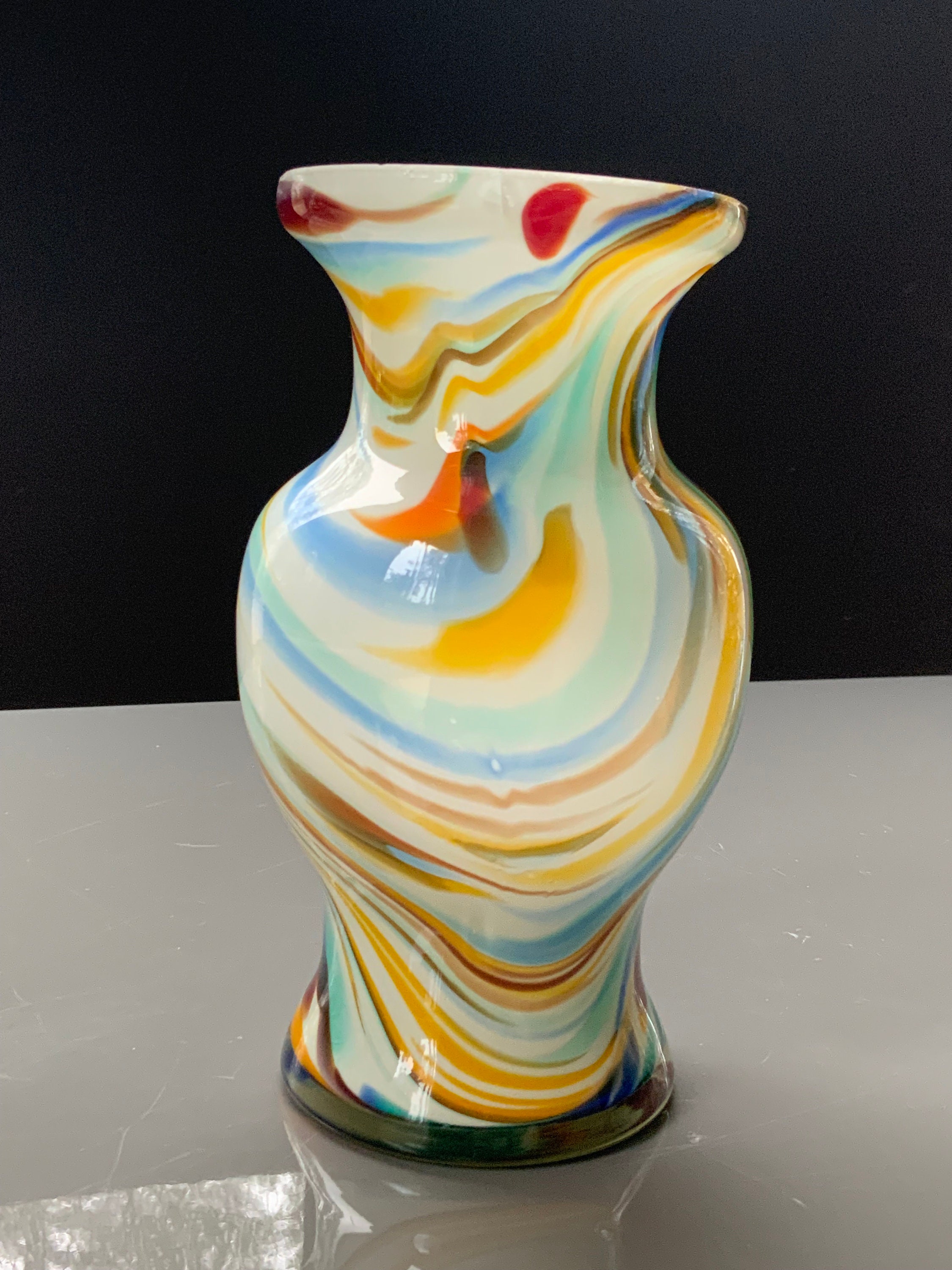 Vintage Multi-color Glass Vase - USSR 1980s (defects) - Etsy