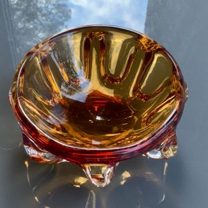 Bohemian Czech Amazing Sommerso Art Glass Bowl, Vintage from the 1960s (# 1 )