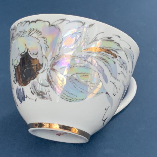 Vintage Lomonosov Porcelain Tea Cup, Hand-Painted Imperial LFZ.