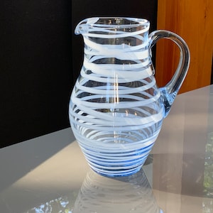 COLOR GLASS PITCHER Vintage, Multi Color Glass Pitcher 1 L, Vintage Home Decoration, Ussr Latvia