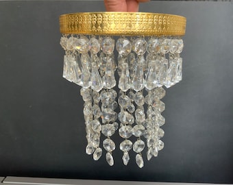 One shade, Antique style Ornate shade light vintage Crystal shade for home decor, indoor light fixture.