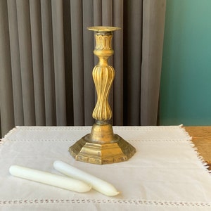 Vintage heavy Metal Candle Holder, Candle stick, Bronze, Church Attribute.