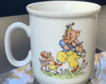 Vintage Tschechische Porzellan Tassen: Musiker Tiere, EPIAG