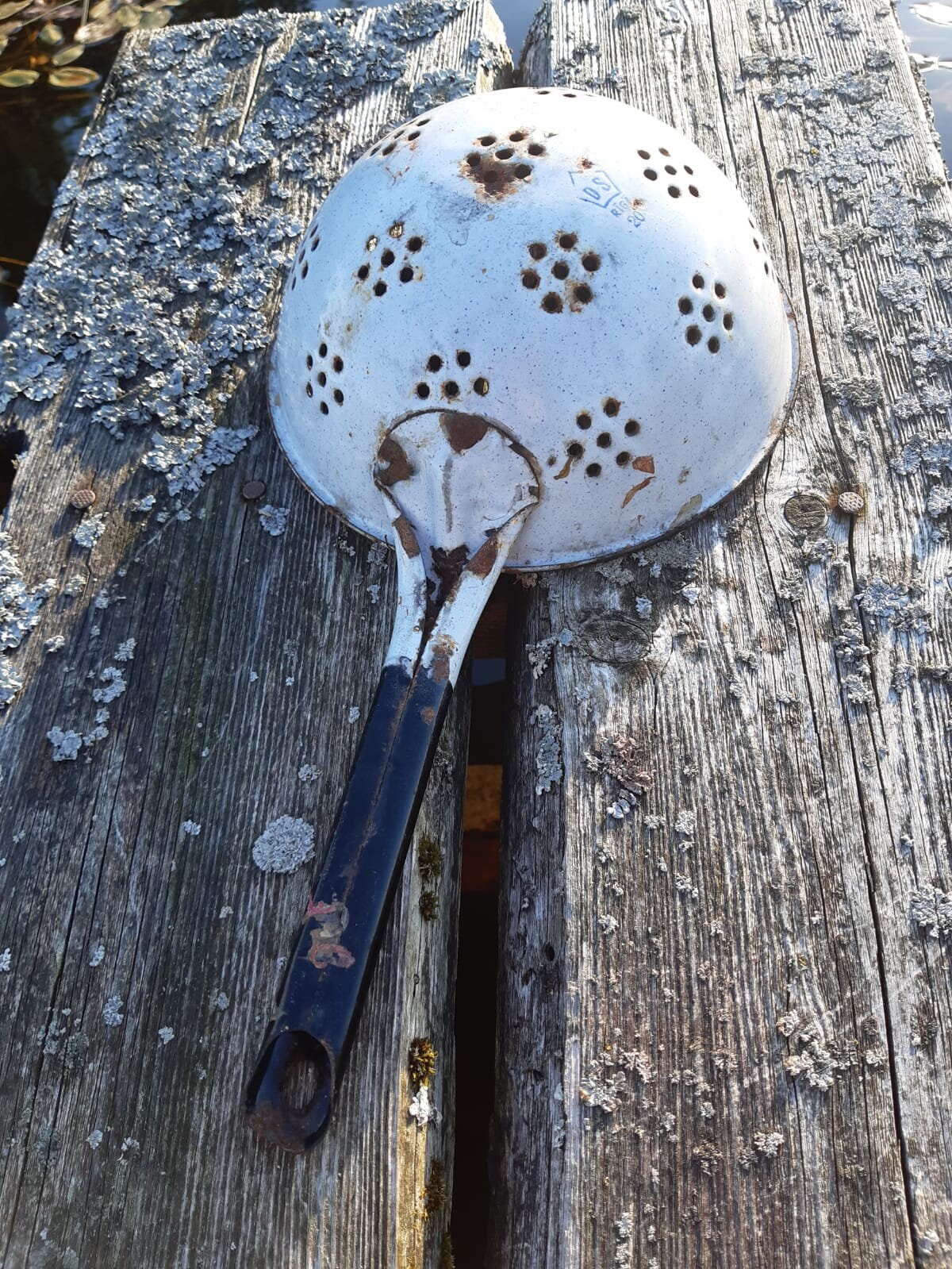 Rusty Colander Vintage Enamel Colander, Rusty Farmhouse Kitchen Decor, USSR 1970s - Etsy