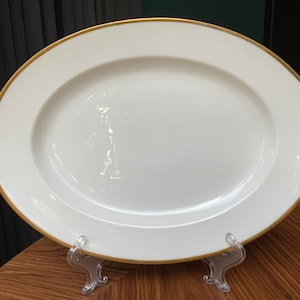 Vintage Rosenthal Oval Fine Gold rimmed  Porcelain Serving Platter 32cm x 23.5cm / 12.5in x 9.2in