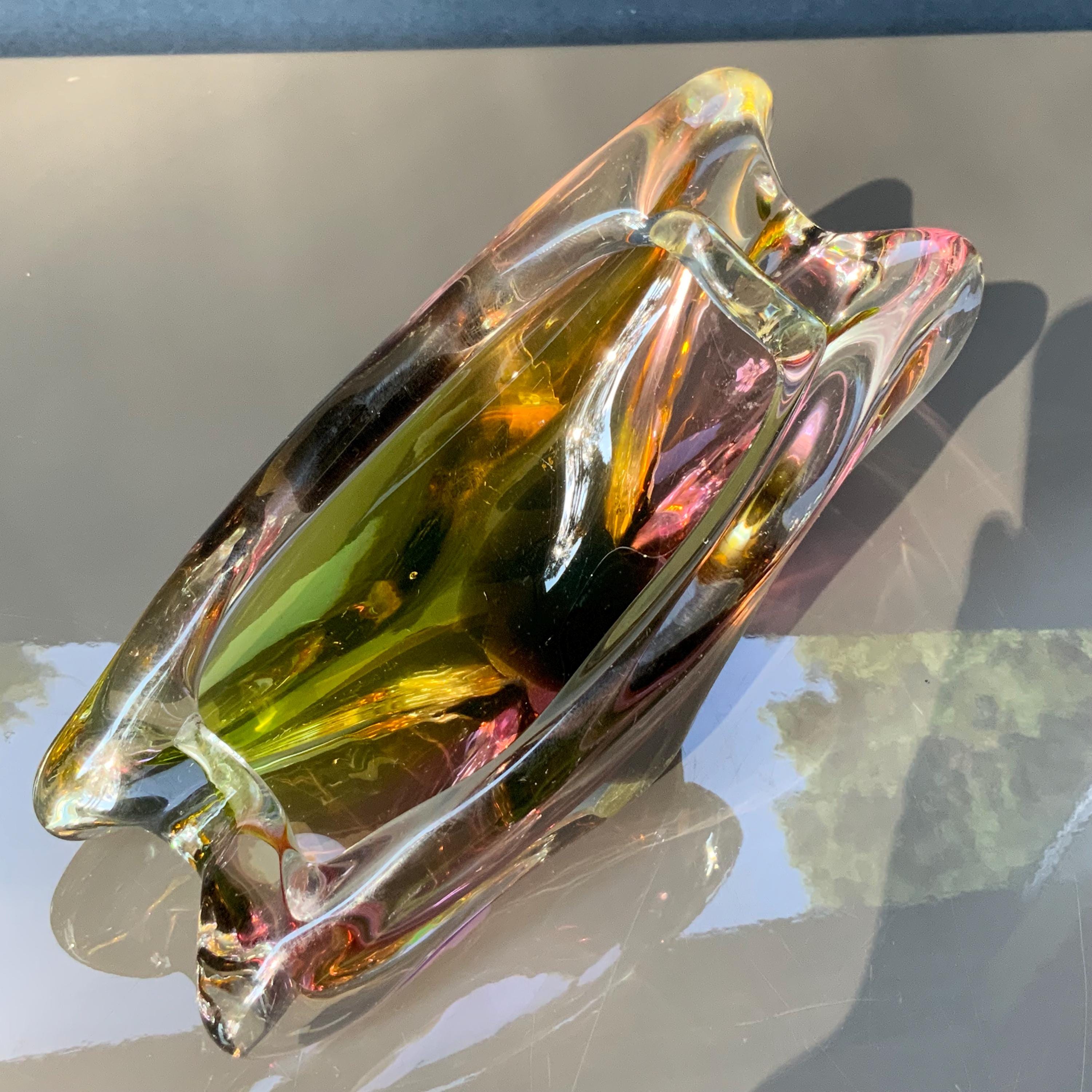 Bohemia glass tray - Etsy 日本