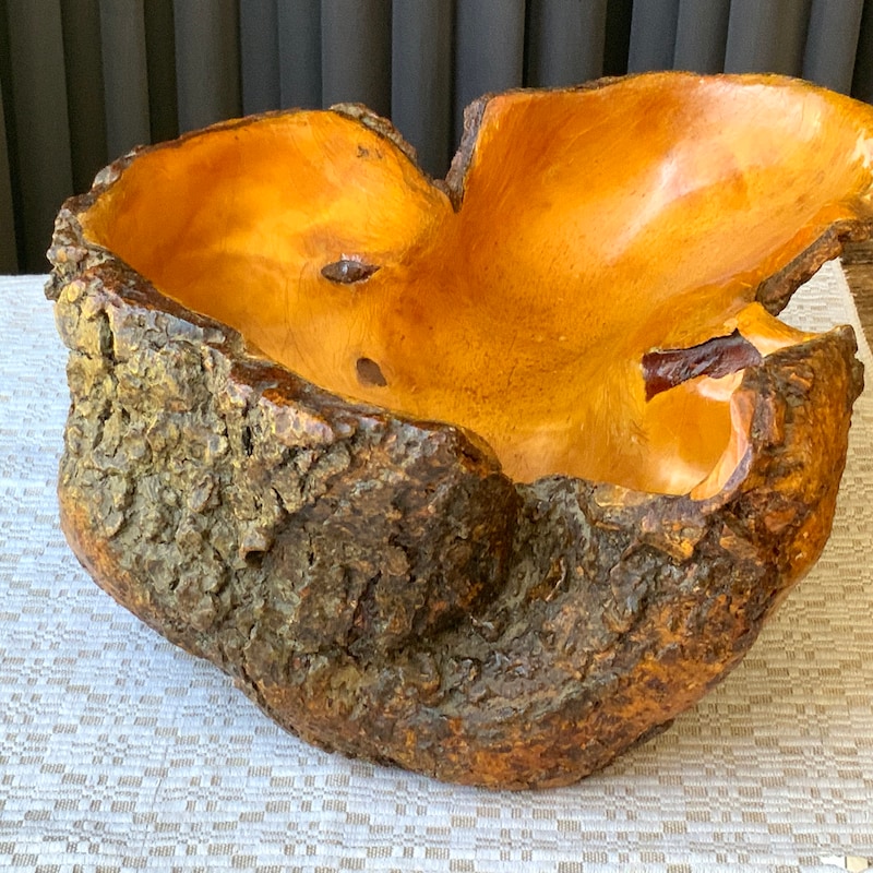 Burl Wood Oversized Bowl