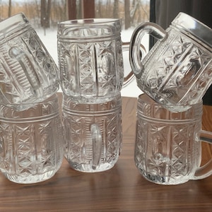 Waterford crystal mug Lead crystal punch glasses Beer mug Mulled wine glasses Set of 6.