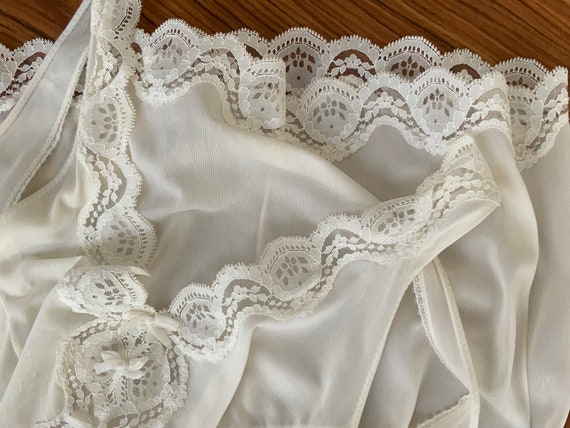 used Vintage soviet underwear petticoat, white co… - image 9