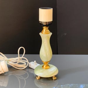 Table Lamp from Onyx Vintage bedside lamp Height -22cm / 8.6in handcrafted