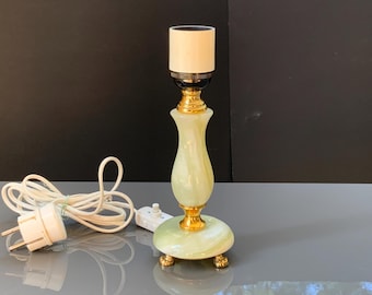 Lampe de chevet vintage Onyx Hauteur -22 cm / 8,6 pouces Fabriquée à la main