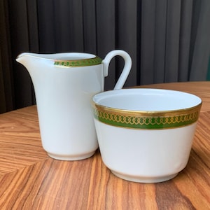 Vintage Kahla porcelain, Set of 2 creamer and sugar bowl, made in Germany