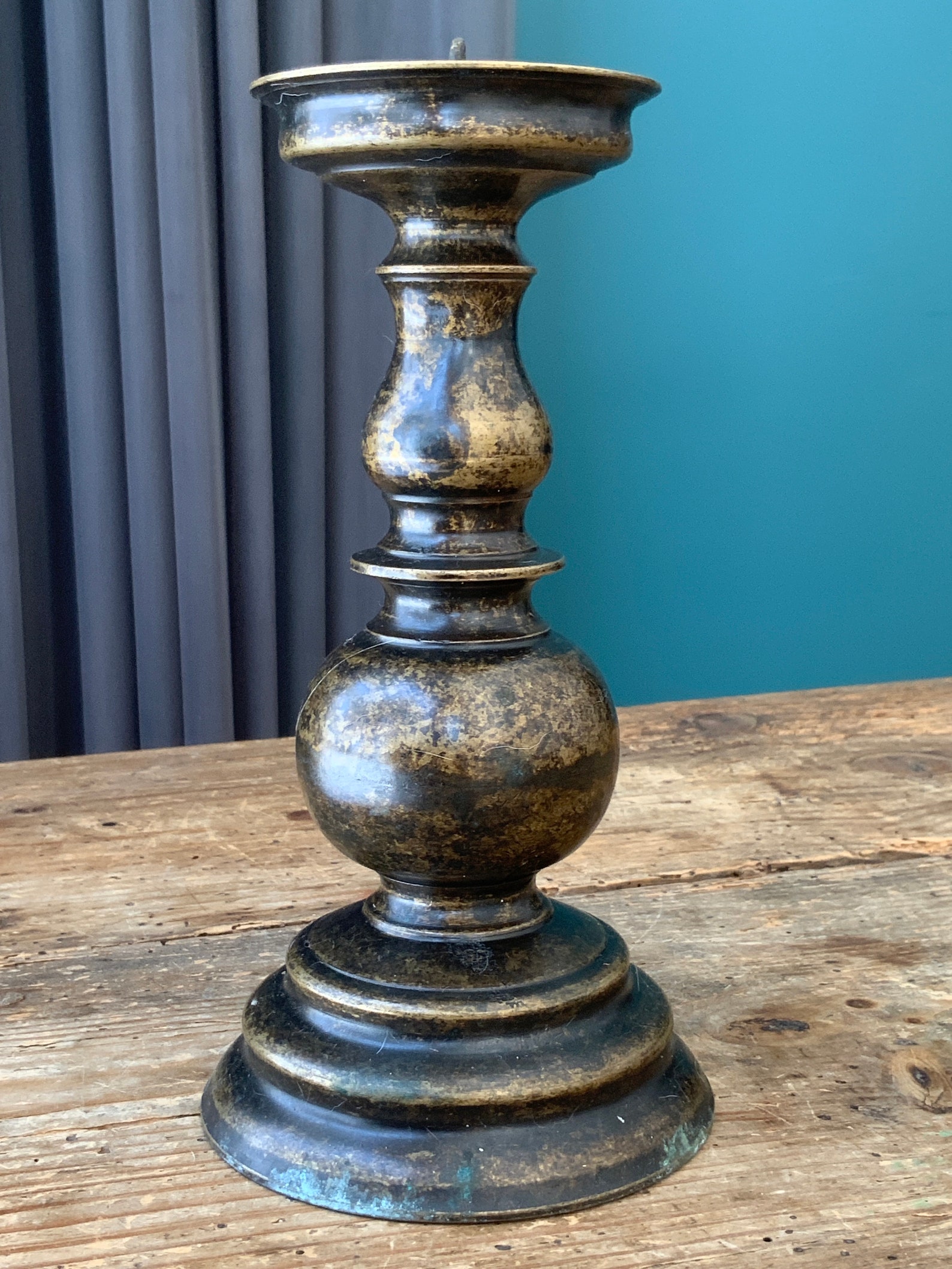 Vintage Brass Bronze Candle Holder for Two Candles Painted Etsy