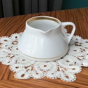 Creamer, or Coffee pot for Coffee machine, Dulevo porcelain factory Soviet USSR, Gold rim