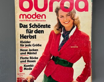 Burda Modenのヴィンテージ雑誌、裁縫パターンと説明書、1978～1979年