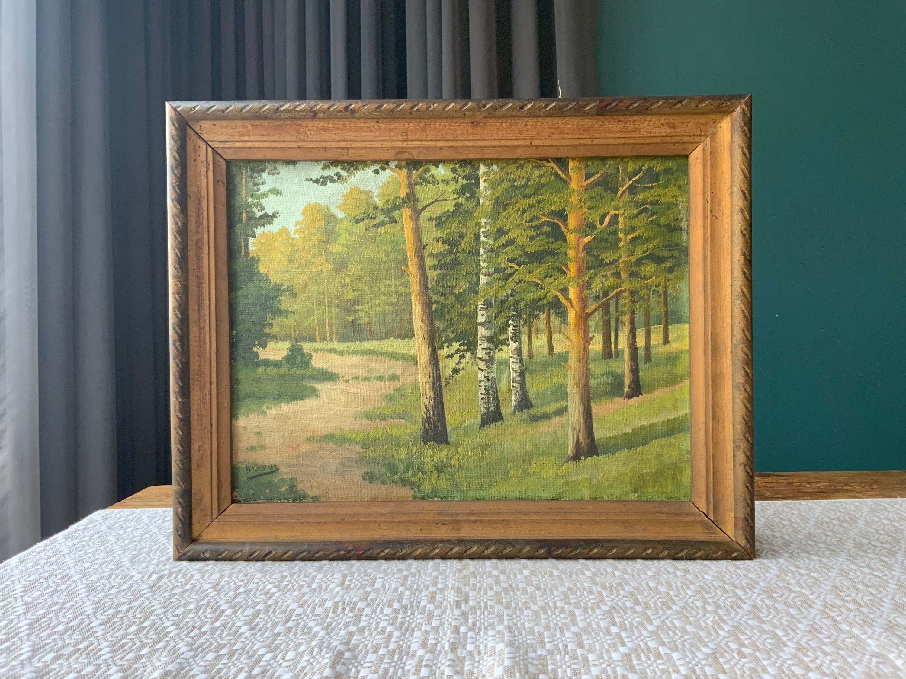 Oil painting Forest in summer Original Artwork | Etsy