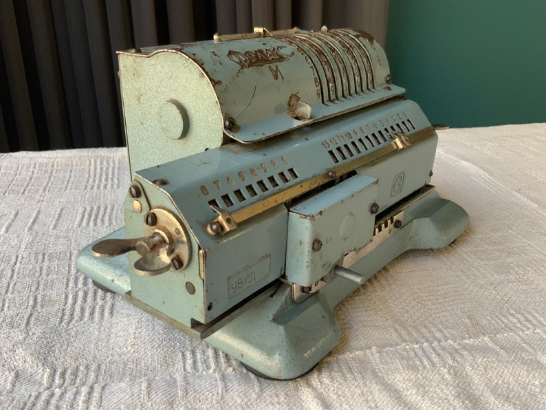 Vintage Adding Machine, Mechanical Calculator Arithmometer Comptometer ...