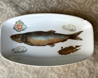 Rare Vintage German Fish Serving Plate - Vintage Herring Plate