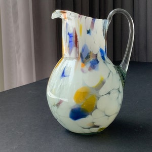 COLOR GLASS PITCHER Vintag, Multi Color Glass Pitcher 0.7L, Vintage Home Decoration, Ussr (#5)