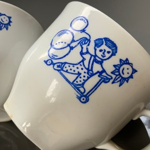 Vintage Riga Porcelain Cup: RPR Latvia Kids Design