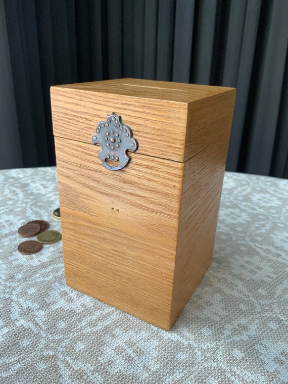 木製キャッシュボックス 木製キャッシュトレイ ブラックウォールナット