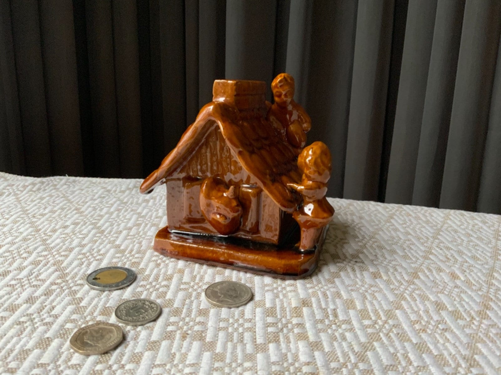 Piggy Bank House Shape With Kidsclay Piggy Bank Coin Bank Etsy