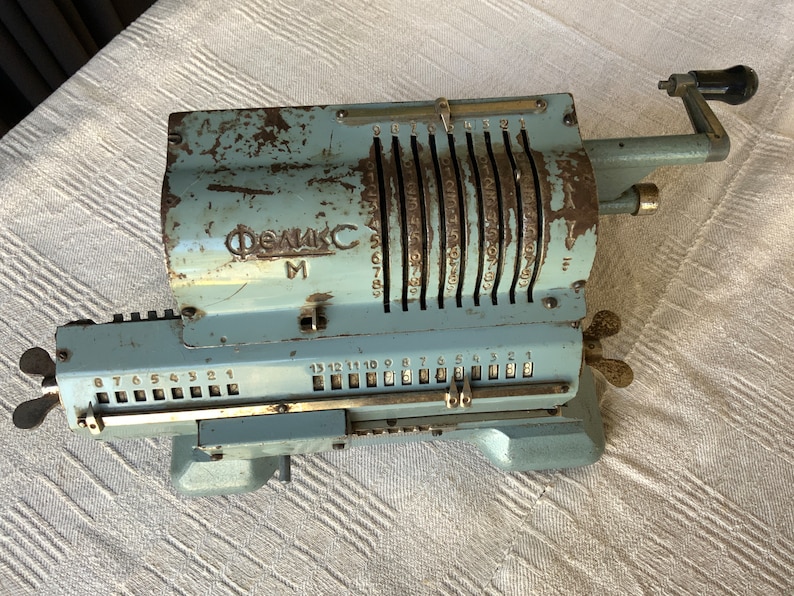 Vintage Adding Machine Mechanical Calculator Arithmometer - Etsy