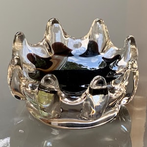 Bohemian Czech Amazing Sommerso Art Glass Bowl, Ashtray, Vintage from the 1960s (# 531 )