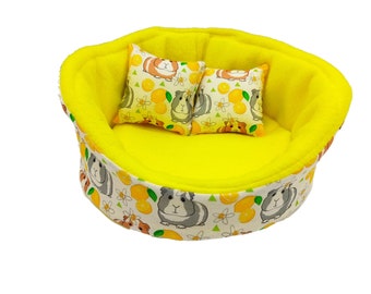 Guinea Pig Cuddle Cup Guinea Lemon Pattern Chinchilla Hedgehog Bed