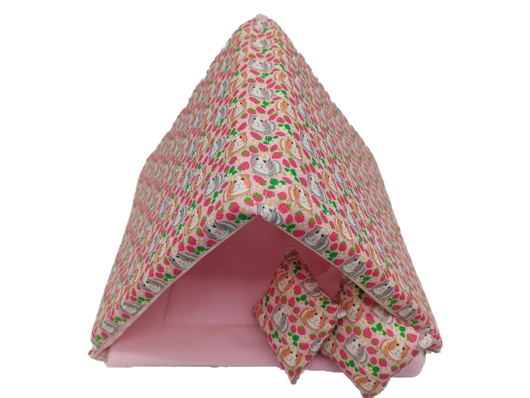 Handmade Guinea Pig Teepee Flowers Pattern Chinchilla Hedgehog Bed Etsy