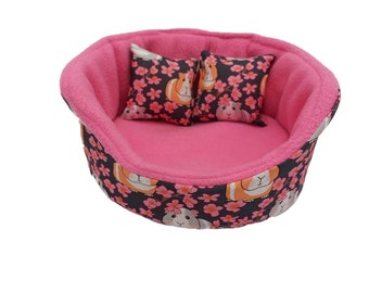 Guinea Pig Cuddle Cup Guinea Flowers Pattern Chinchilla Hedgehog Bed