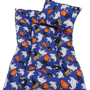 Pet Mat Halloween Ghost Pattern Guinea Pig Bunny Cat Small Animal Bed Glow In The Dark