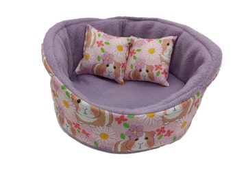 Guinea Pig Cuddle Cup Guinea Flowers Pattern Chinchilla Hedgehog Bed