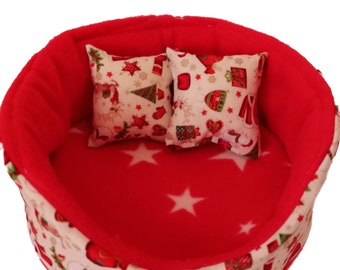 Guinea Pig Cuddle Cup Xmas Pattern Chinchilla Hedgehog Bed