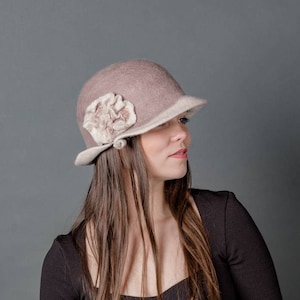 1920s cloche hat women, Boho hats for women, Tilt hat for women