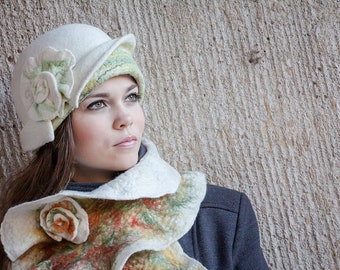 Chapeau Cloche Femme Hiver En Feutre De Laine – Nœud, Bord Plat, 56-58 Cm, Pour Noël, Mariage Ou Promenade