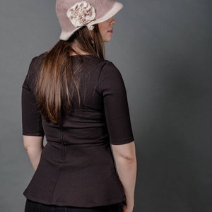 1920s cloche hat women, Boho hats for women, Tilt hat for women image 6