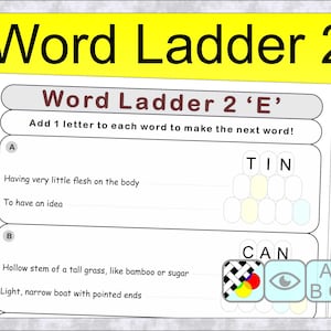 Word Ladder 2 - add one letter to make a new word