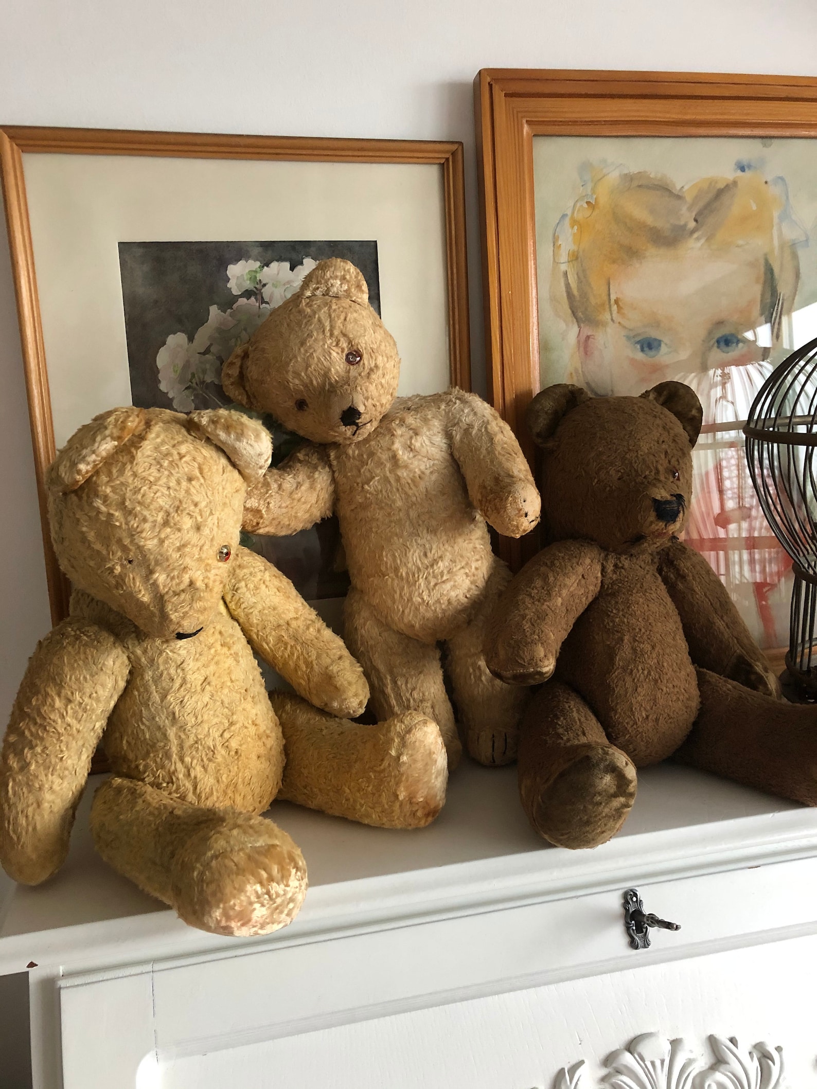 Lot Of 3 Old Teddy Bears Antique Teddy Bears Sold Together Etsy