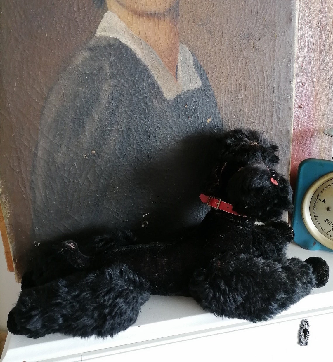 14.5 Tall Antique Steiff Black Mohair Dog Large Fully Etsy