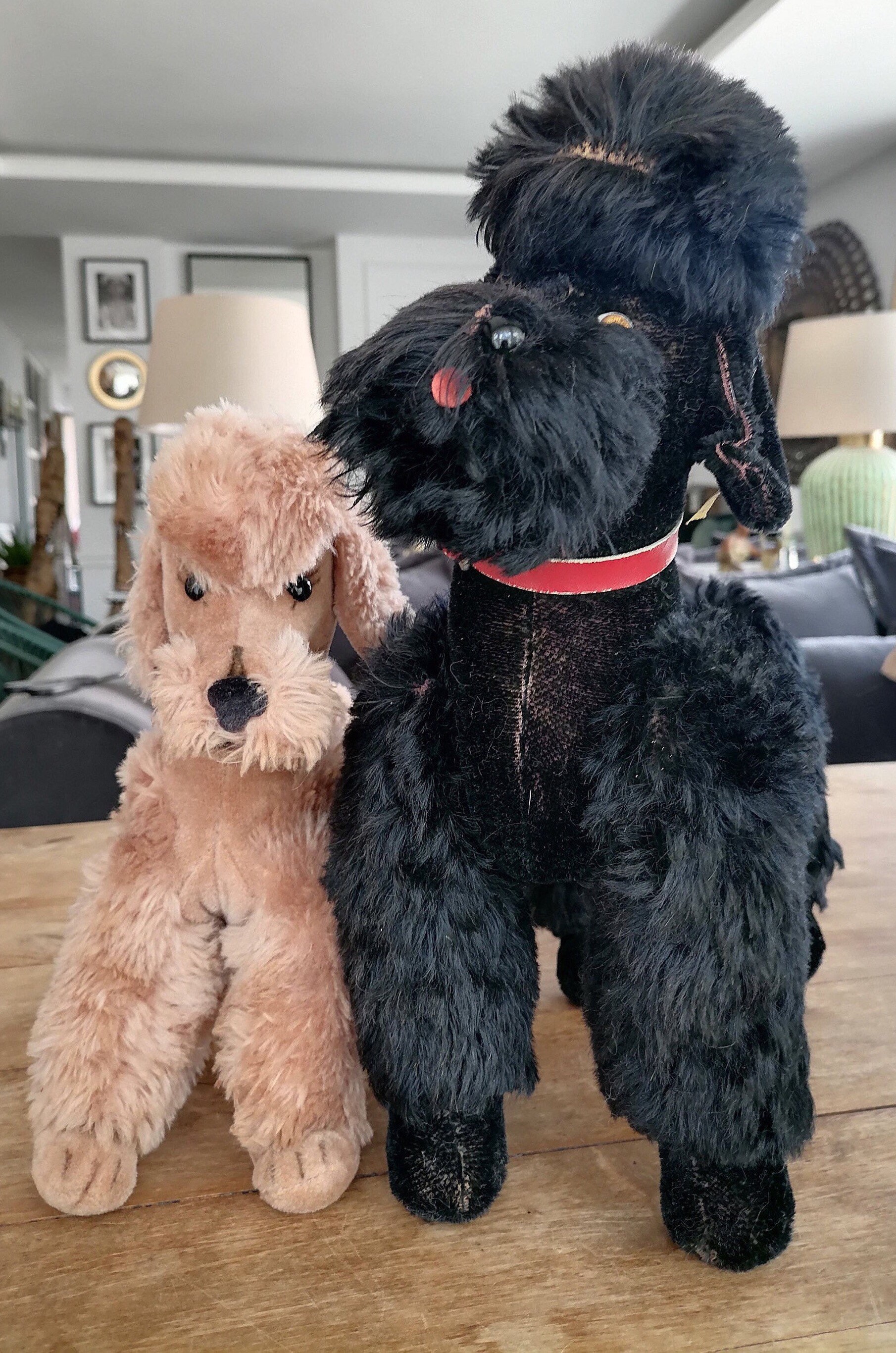 14.5 Tall Antique Steiff Black Mohair Dog Large Fully Etsy
