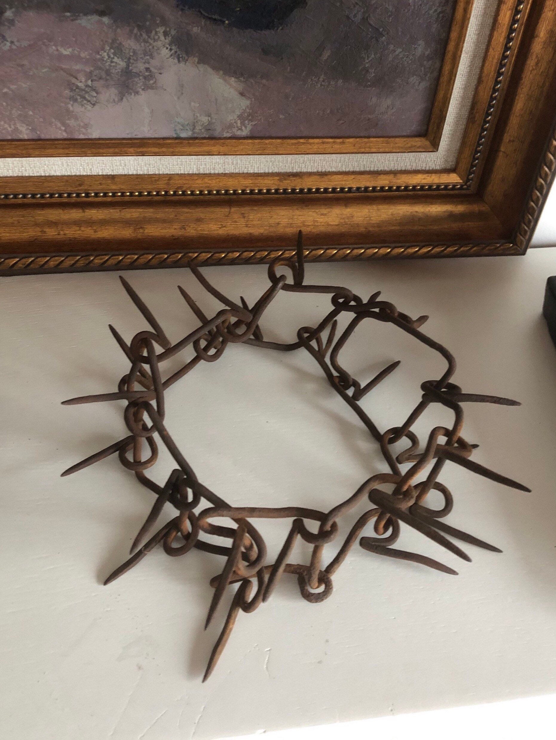 Rare Blacksmith Handcrafted Iron Collar With Spikes Antique Etsy
