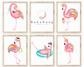 Fun Flamingo Print, Flamingo Wall Art, Flamingo Decor, Flamingo Baby Print, Pink Flamingo, Flamingo Bedroom, Flamingo Gift, Pink Gift