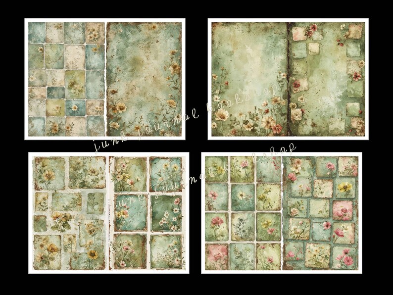Whimsical Junk Journal Printable Papers, Digital Collage Pages ...