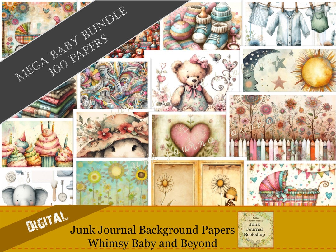 Baby Journal Digital Paper: 100 Sheet Mega Bundle (digital Download) - Etsy