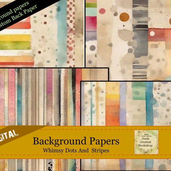 Handmade Digital Soft Grunge Background Papers for your Junk Journals.  Custom Designed Paper to use on Backs.