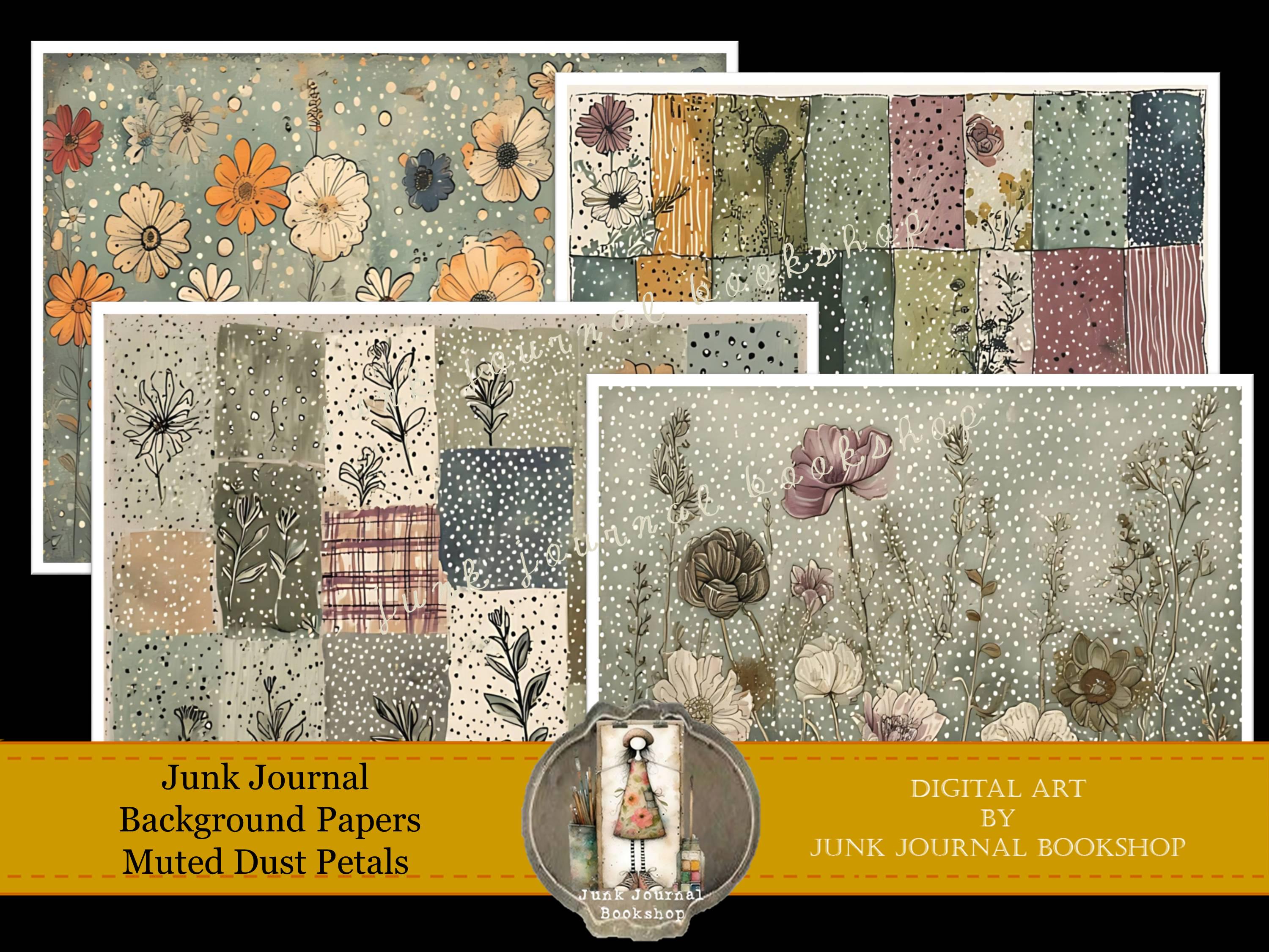 Whimsical Junk Journal Printable Papers, Digital Collage Pages ...