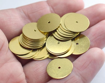 32 mm 2 Holes And Middle Hole Connector Middle Hole Connector Raw Brass Circle Connector SKU RW388