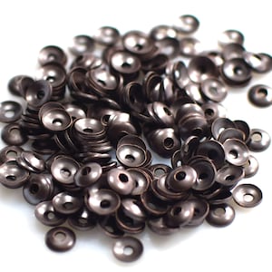 Antique Copper   Bead Caps - Round Bead Caps - 0.5 x 4.5 mm